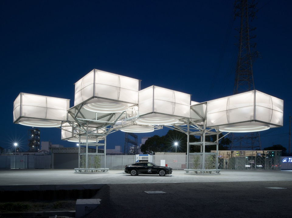 toagosei hydrogen station by osamu morishita architect and associates