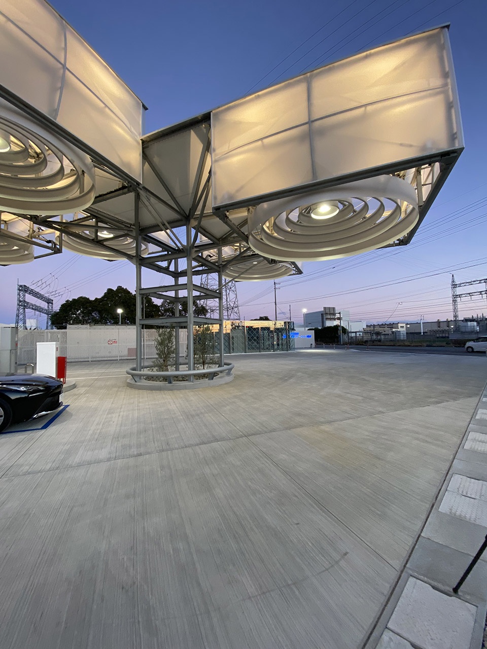 toagosei hydrogen station by osamu morishita architect and associates
