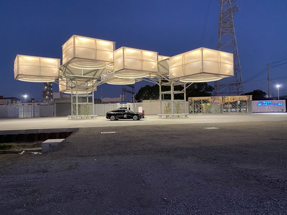 toagosei hydrogen station by osamu morishita architect and associates