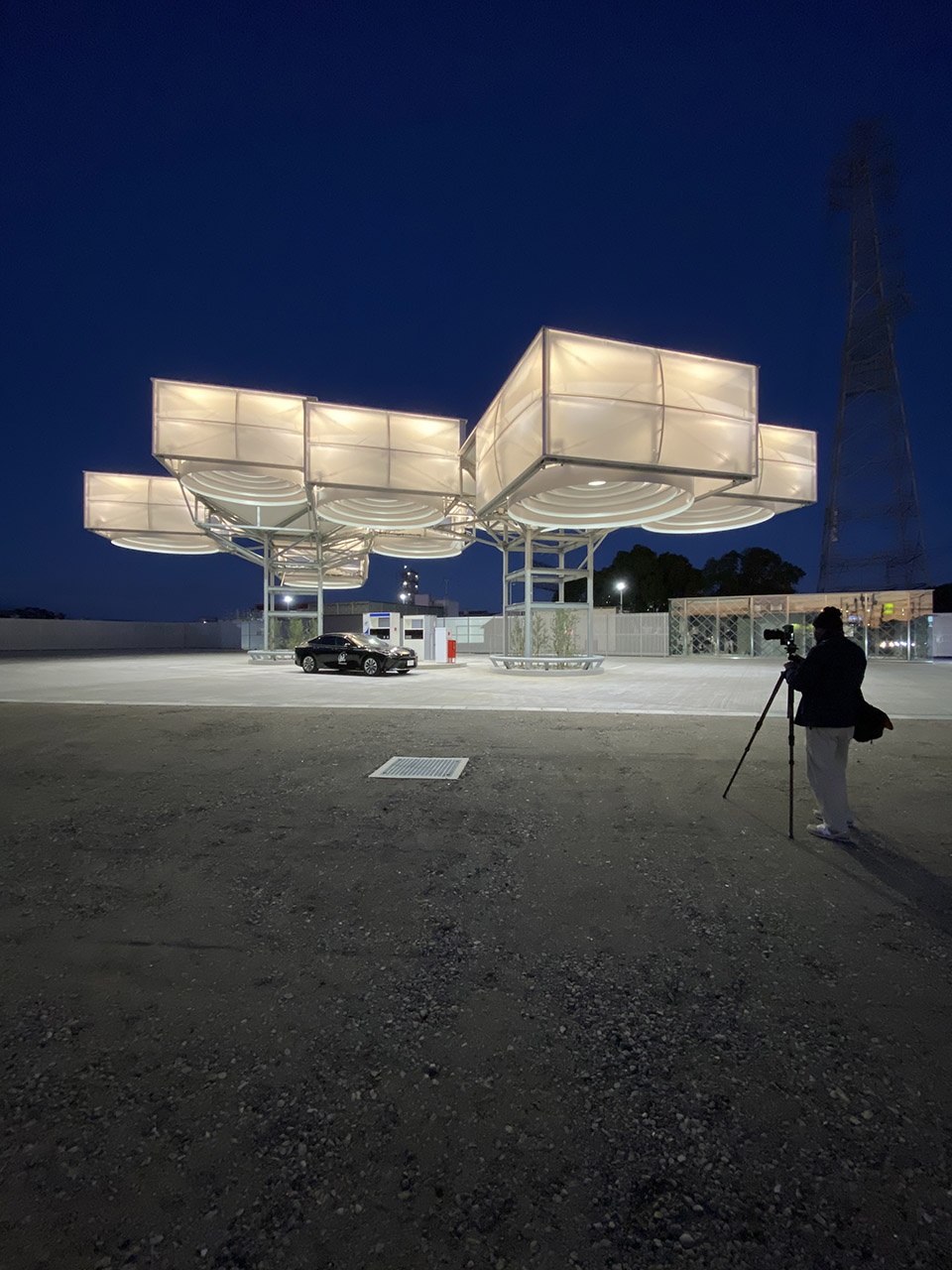 toagosei hydrogen station by osamu morishita architect and associates