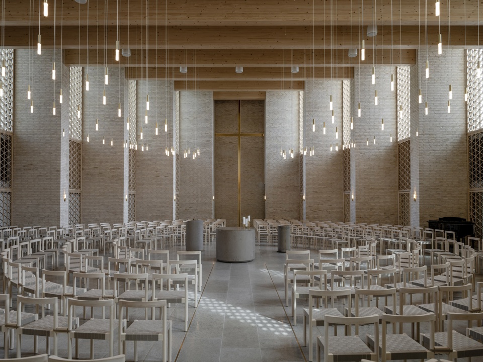 hojvangen church by henning larsen