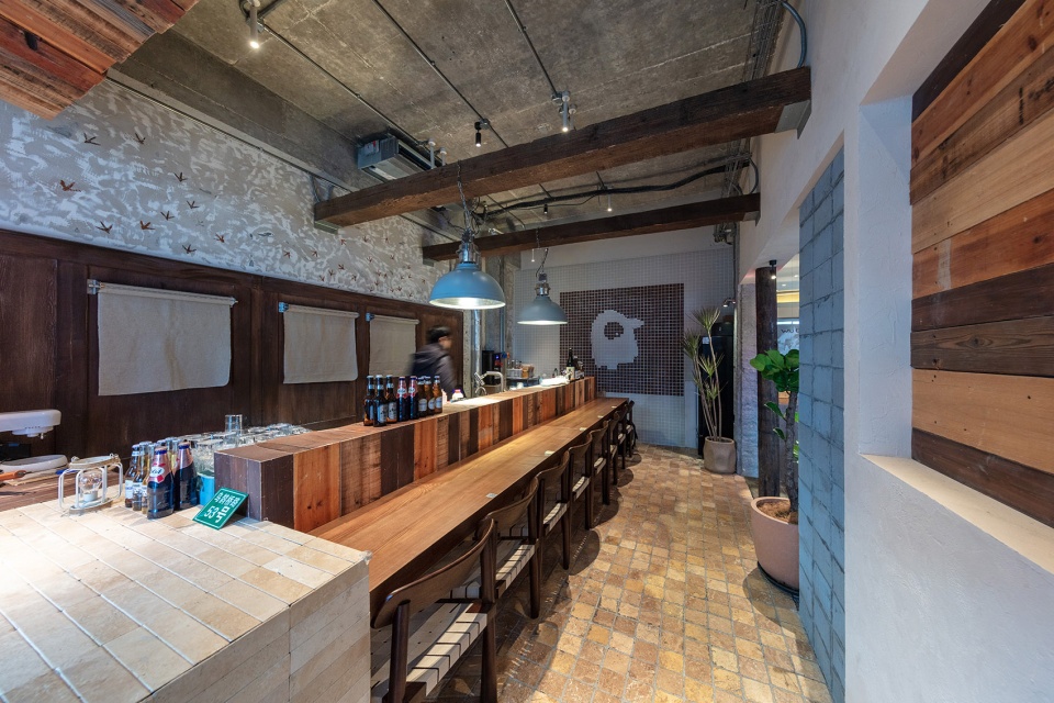 wuque jiu restaurant design by moon architects