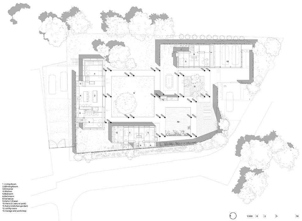 casa tres patis by twobo arquitectura