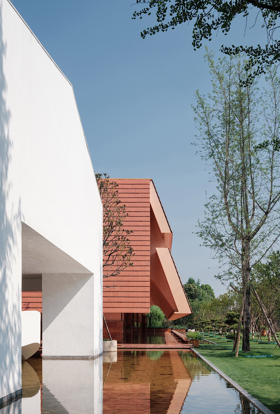 yongli red tile plaza by we arch