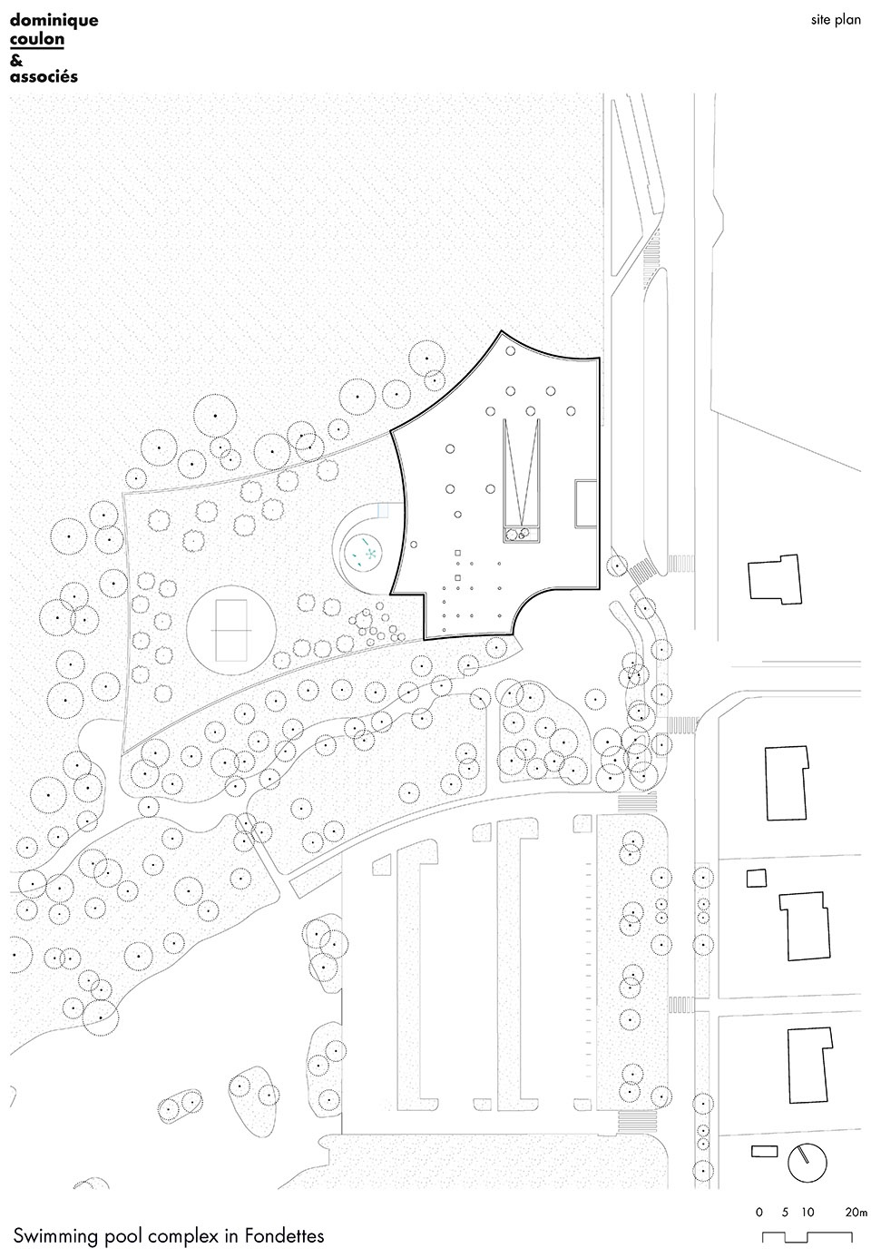 swimming pool complex in fondettes by dominique coulon associes