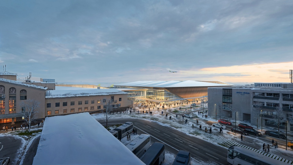 zha wins the architectural competition to design the new arrivals terminal at vilnius airport