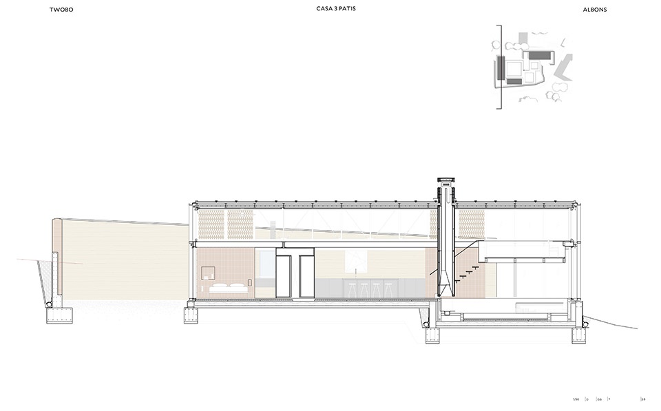 casa tres patis by twobo arquitectura