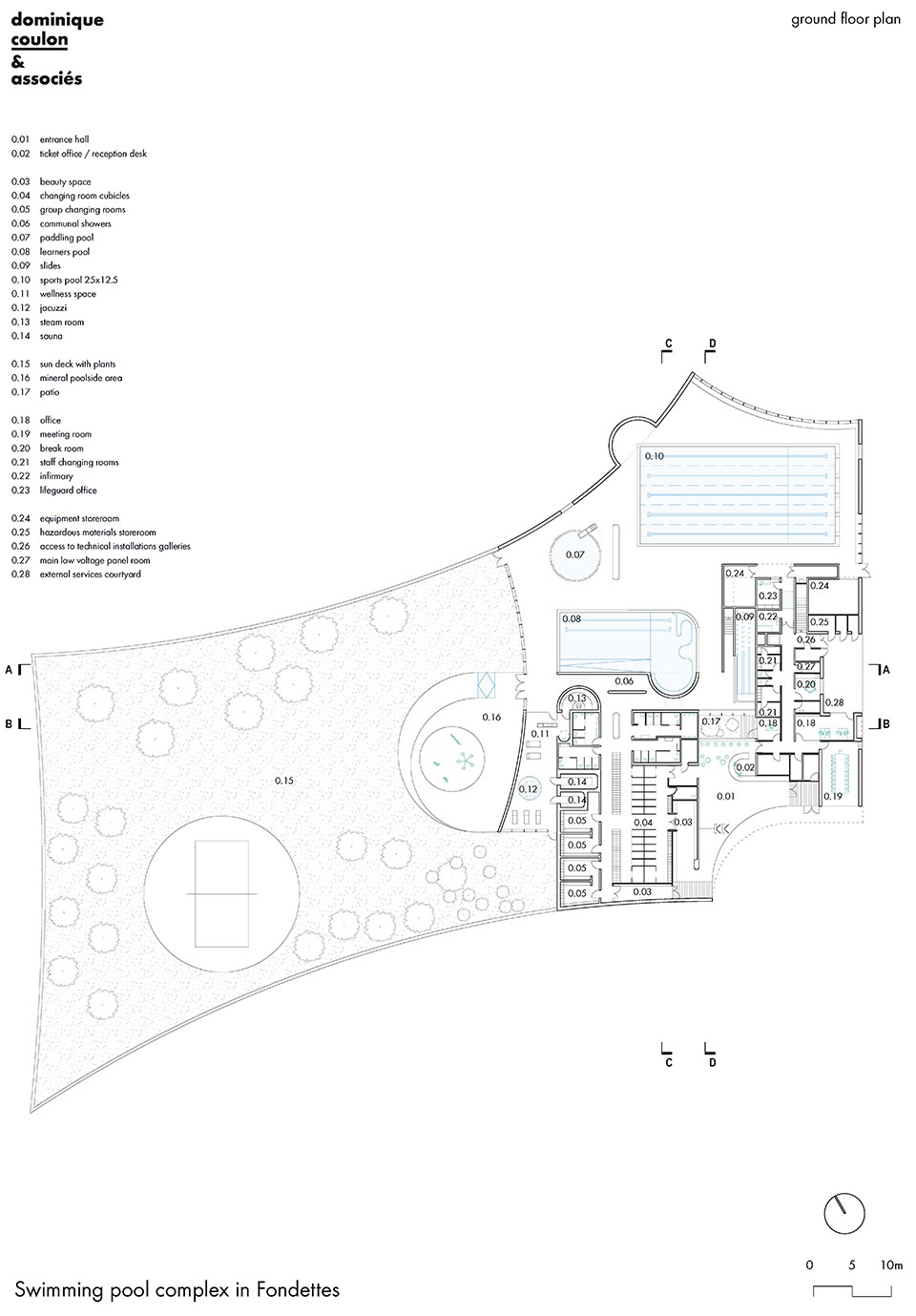swimming pool complex in fondettes by dominique coulon associes