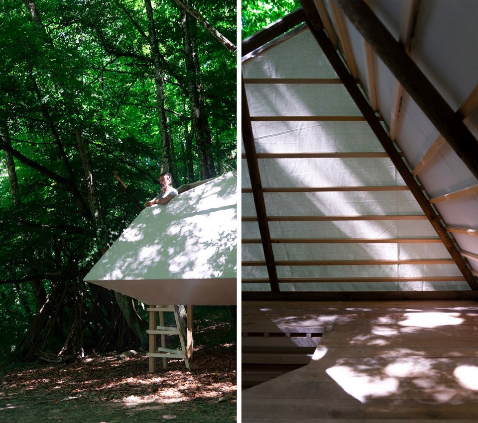 Meditation Cabin A light paper cage by Meaningless Architecture 拷贝 yjg
