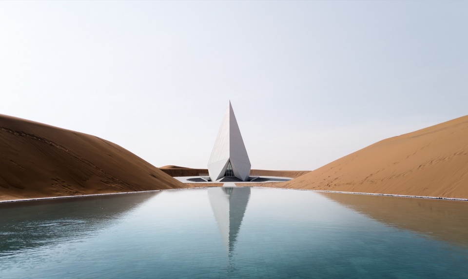 ZhongWei Desert Diamond Hotel by SHUISHI Micron Architects