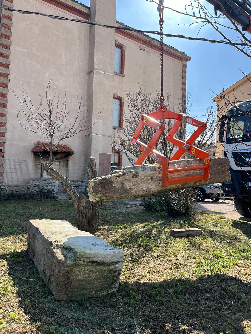 development of the entrance forecourt of the montlaur barracks in bonifacio by orma architettura