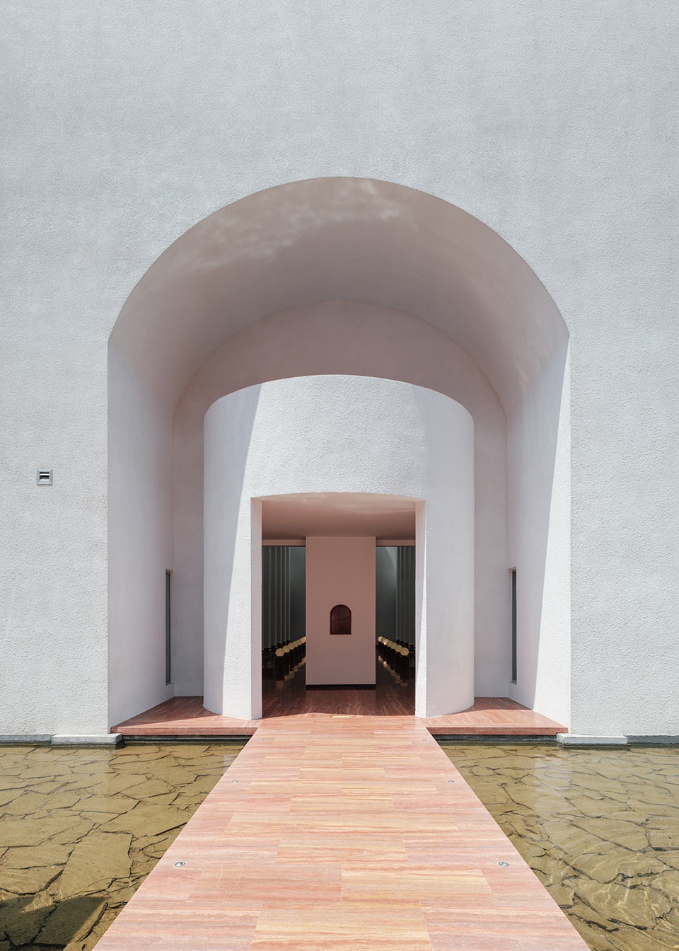 yongli red tile plaza by we arch
