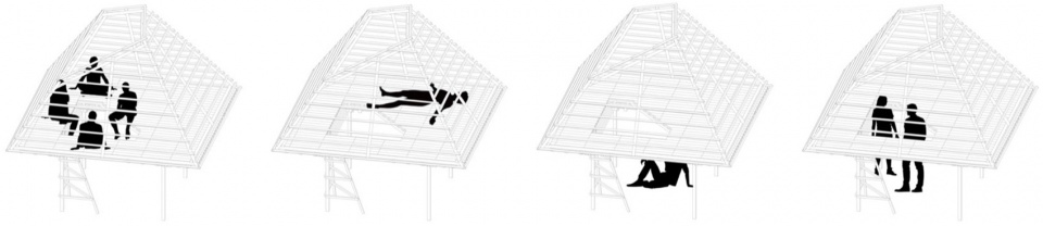 Meditation Cabin A light paper cage by Meaningless Architecture