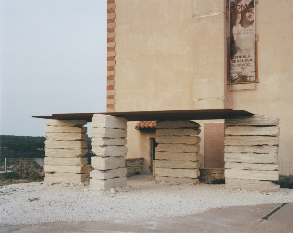 development of the entrance forecourt of the montlaur barracks in bonifacio by orma architettura