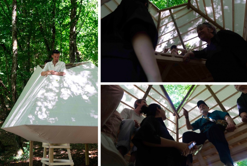 Meditation Cabin A light paper cage by Meaningless Architecture 3o5