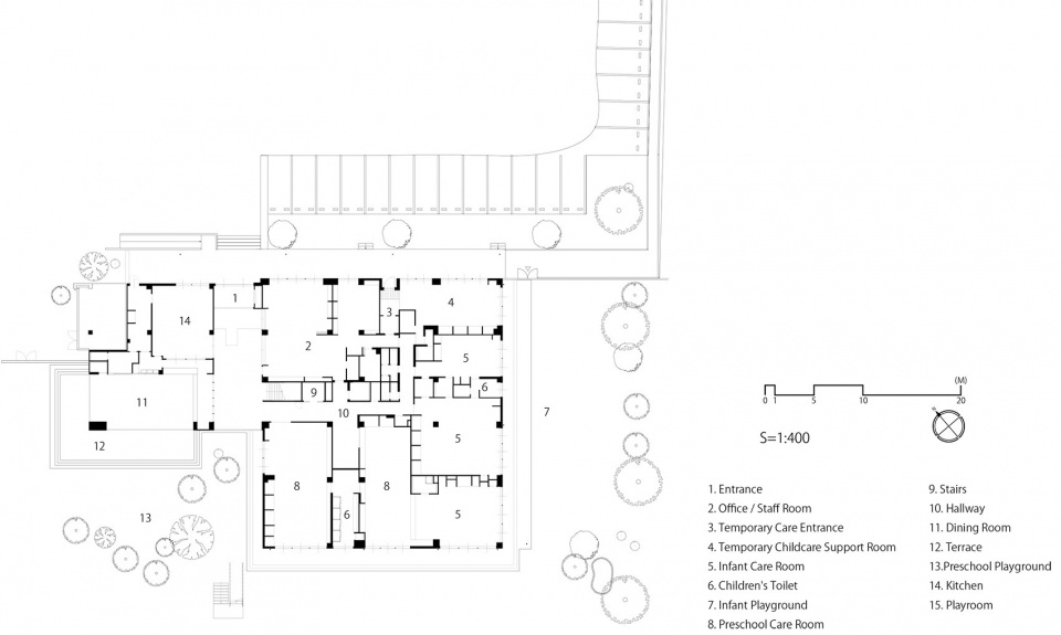 SG Kindergarten and Nursery by HIBINOSEKKEI Youji no Shiro KIDS DESIGN LABO