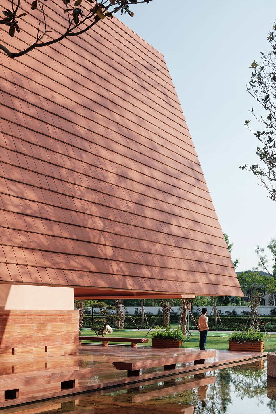 yongli red tile plaza by we arch