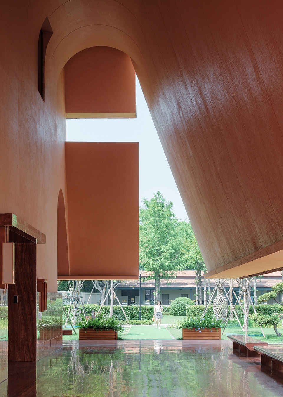 yongli red tile plaza by we arch