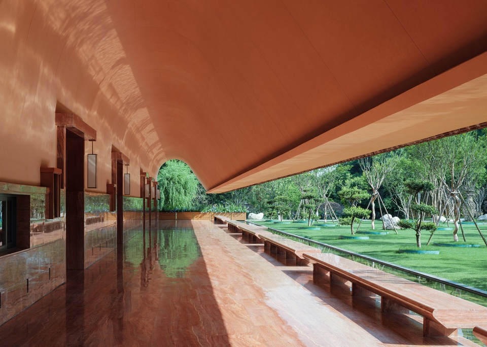 yongli red tile plaza by we arch