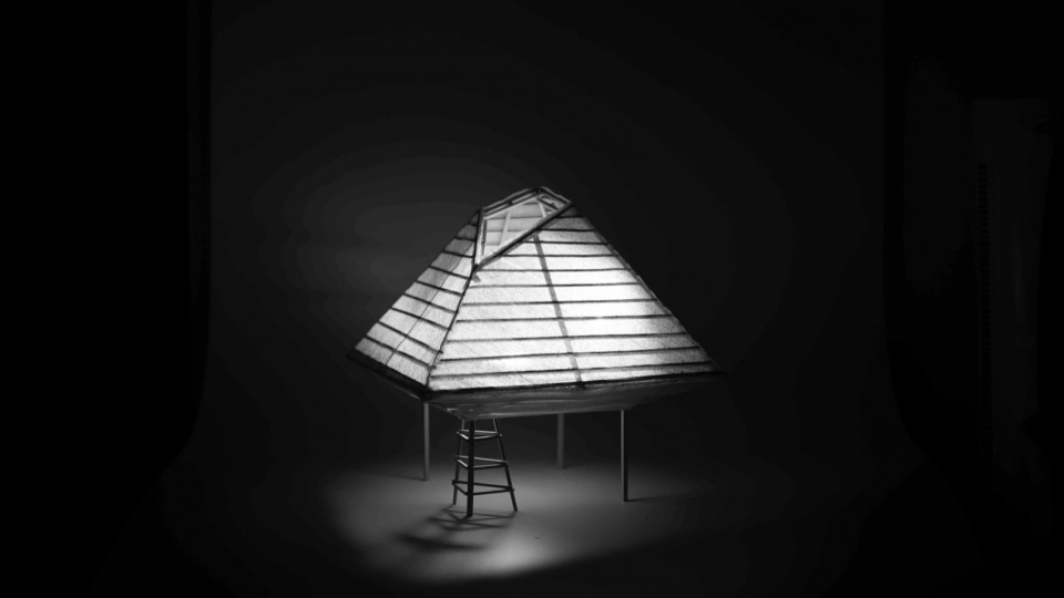 Meditation Cabin A light paper cage by Meaningless Architecture