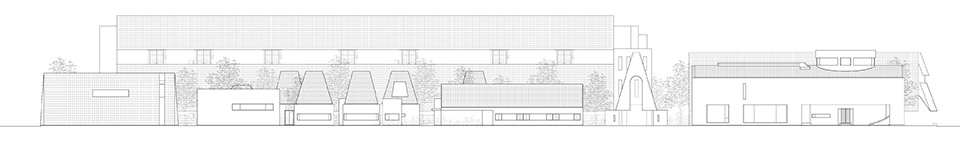 yongli red tile plaza by we arch