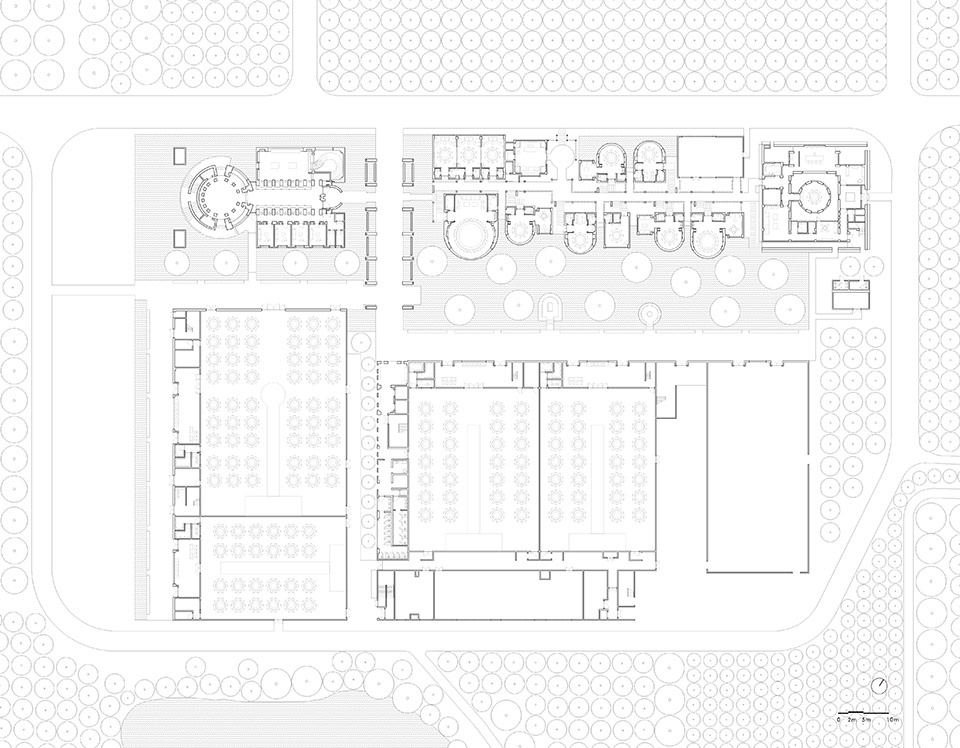 yongli red tile plaza by we arch
