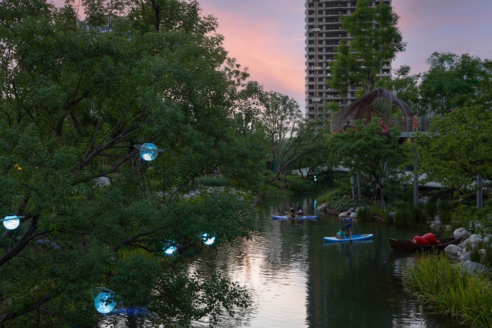 paddleboat park chengdu luxelake eco city by wtd group