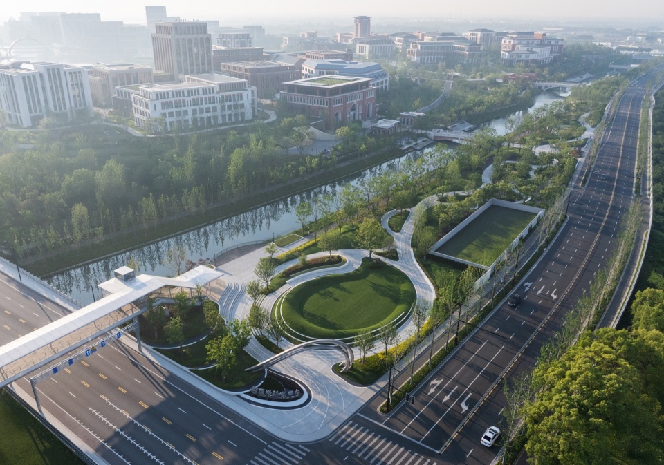 Landscape Design of Green Space on the East Side of Peiya South Road Jinze Town Shanghai by Landscape Design Department Shanghai United D...