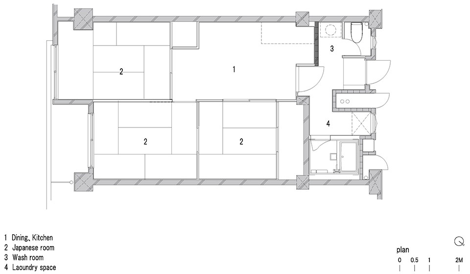 fukagawa apartment by note architects