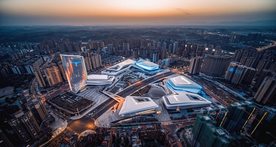 jianyang culture center by china southwest architectural design and research institute