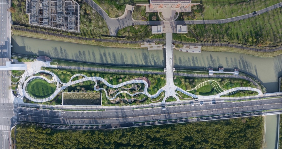 Landscape Design of Green Space on the East Side of Peiya South Road Jinze Town Shanghai by Landscape Design Department Shanghai United D...