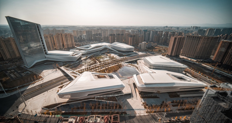 jianyang culture center by china southwest architectural design and research institute
