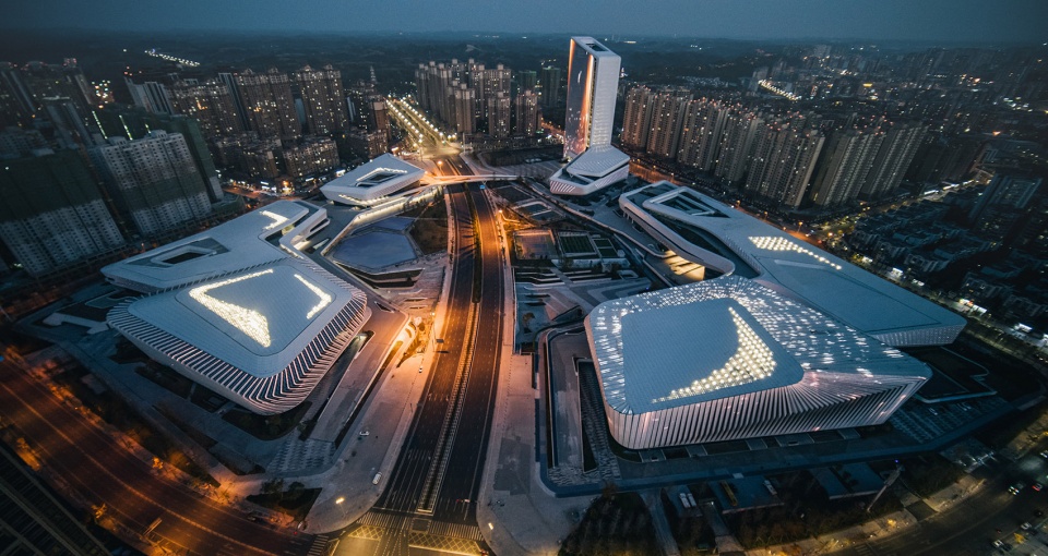 jianyang culture center by china southwest architectural design and research institute