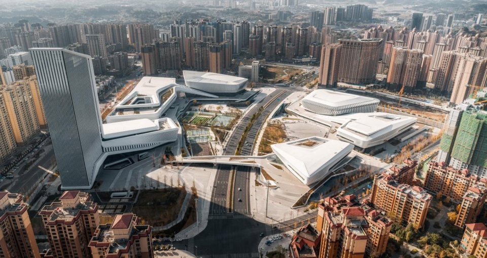 jianyang culture center by china southwest architectural design and research institute