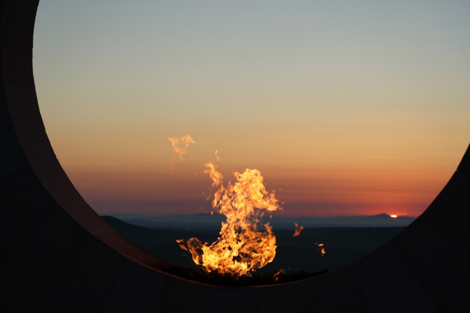 Flame Art Installation of Volcano by PLAT ASIA