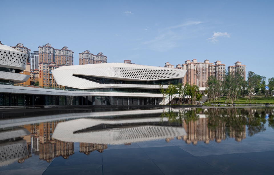 jianyang culture center by china southwest architectural design and research institute