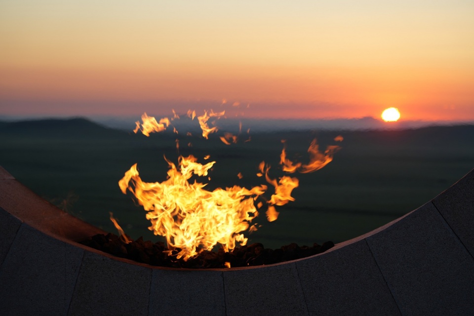 Flame Art Installation of Volcano by PLAT ASIA