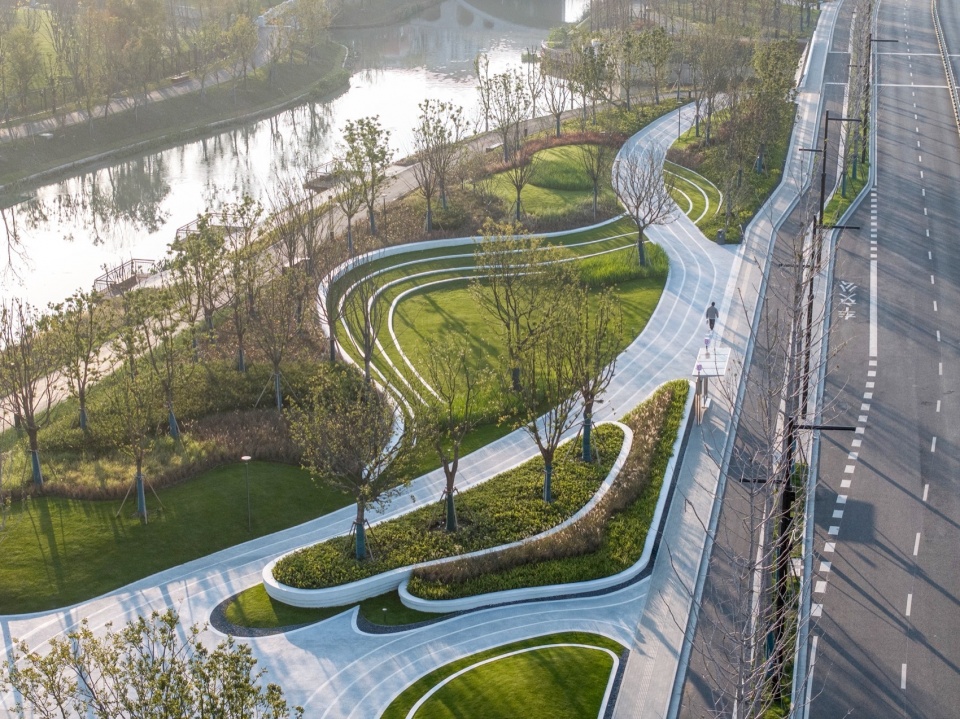 Landscape Design of Green Space on the East Side of Peiya South Road Jinze Town Shanghai by Landscape Design Department Shanghai United D...