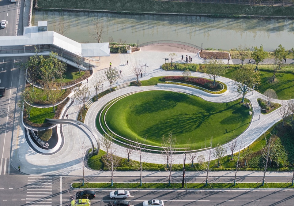 Landscape Design of Green Space on the East Side of Peiya South Road Jinze Town Shanghai by Landscape Design Department Shanghai United D...