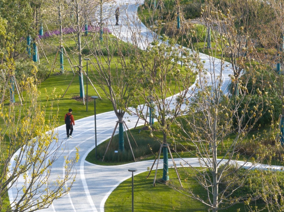 Landscape Design of Green Space on the East Side of Peiya South Road Jinze Town Shanghai by Landscape Design Department Shanghai United D...