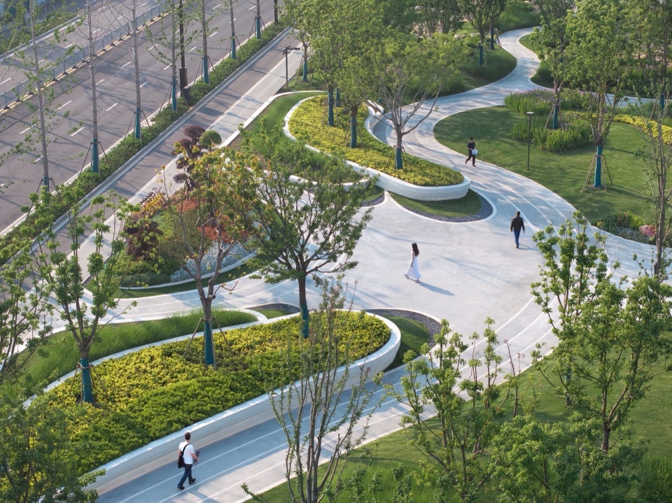 Landscape Design of Green Space on the East Side of Peiya South Road Jinze Town Shanghai by Landscape Design Department Shanghai United D...