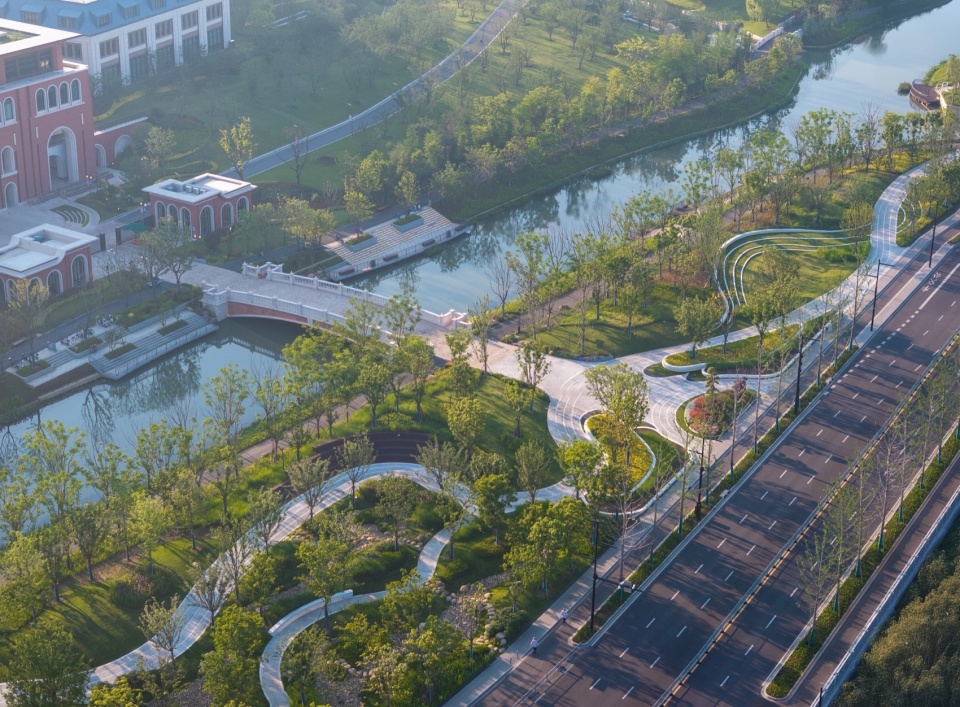 Landscape Design of Green Space on the East Side of Peiya South Road Jinze Town Shanghai by Landscape Design Department Shanghai United D...