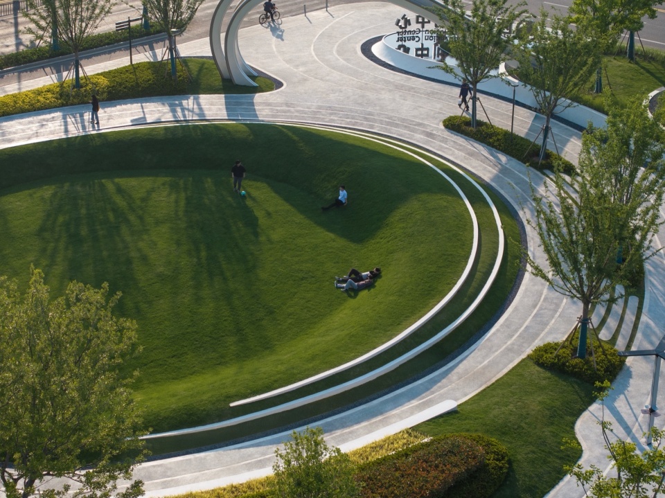 Landscape Design of Green Space on the East Side of Peiya South Road Jinze Town Shanghai by Landscape Design Department Shanghai United D...