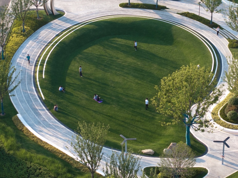 Landscape Design of Green Space on the East Side of Peiya South Road Jinze Town Shanghai by Landscape Design Department Shanghai United D...