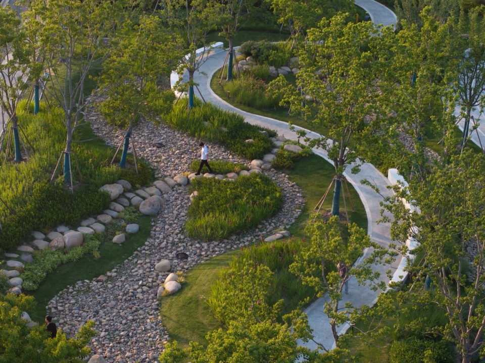 Landscape Design of Green Space on the East Side of Peiya South Road Jinze Town Shanghai by Landscape Design Department Shanghai United D...
