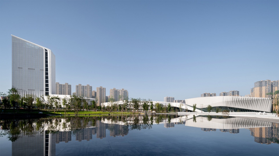 jianyang culture center by china southwest architectural design and research institute