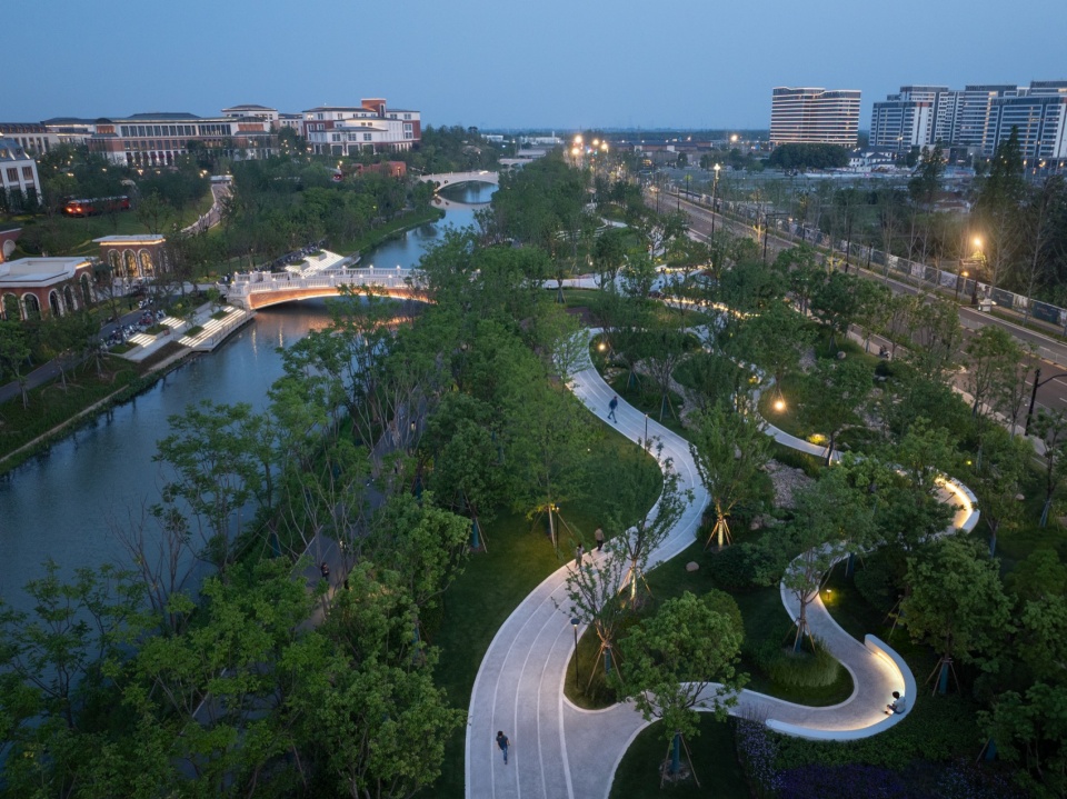 Landscape Design of Green Space on the East Side of Peiya South Road Jinze Town Shanghai by Landscape Design Department Shanghai United D...