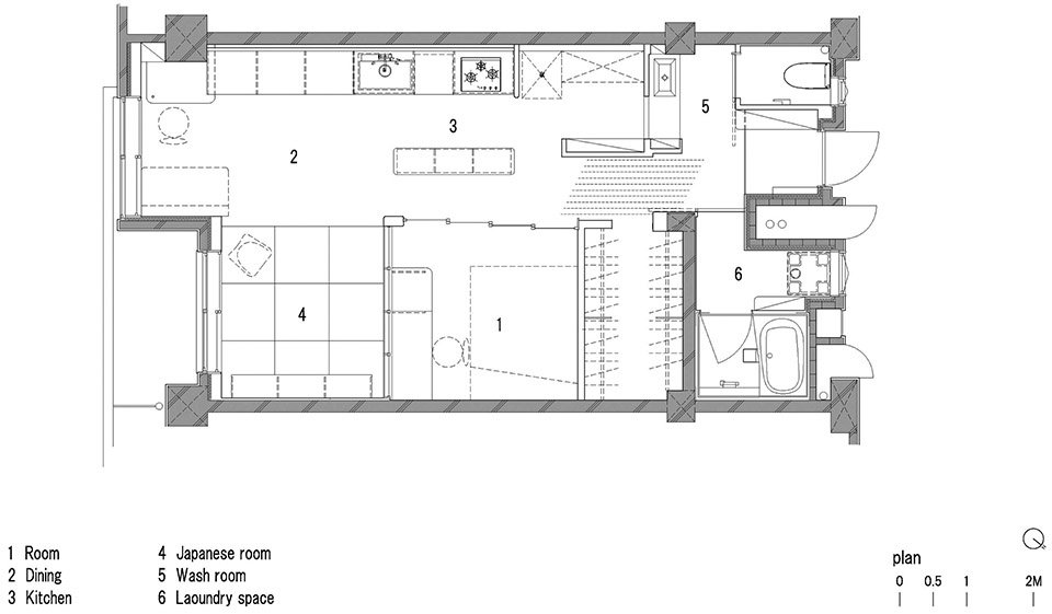 fukagawa apartment by note architects