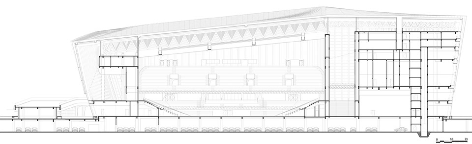 jianyang culture center by china southwest architectural design and research institute