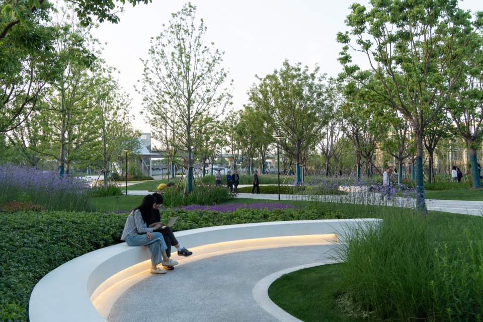 Landscape Design of Green Space on the East Side of Peiya South Road Jinze Town Shanghai by Landscape Design Department Shanghai United D...
